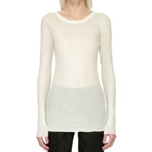 Rick Owens Milky White Sweater in Jersey